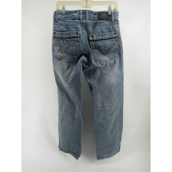 Baileys Pt Black Mens Straight Blue Jeans Distressed Size 30x30 - Picture 3 of 9